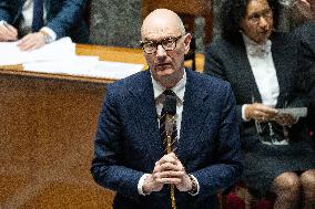 Session of questions to the government at the National Assembly - Paris