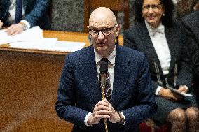 Session of questions to the government at the National Assembly - Paris