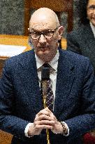 Session of questions to the government at the National Assembly - Paris