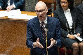 Session of questions to the government at the National Assembly - Paris