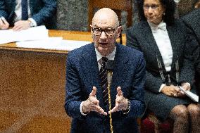 Session of questions to the government at the National Assembly - Paris