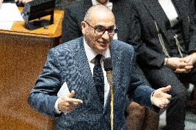 Session of questions to the government at the National Assembly - Paris