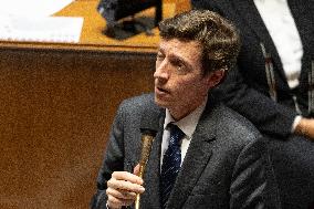 Session of questions to the government at the National Assembly - Paris