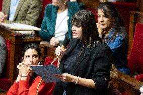 Session of questions to the government at the National Assembly - Paris