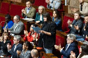 Session of questions to the government at the National Assembly - Paris