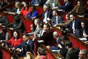 Vote of The 2026 Social Security Budget Bill at The National Assembly - Paris