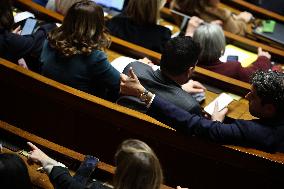 Vote of The 2026 Social Security Budget Bill at The National Assembly - Paris