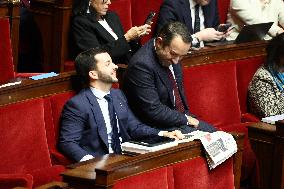 Vote of The 2026 Social Security Budget Bill at The National Assembly - Paris