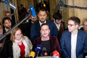 National Assembly - Politics after vote at Hall of Four Columns - Paris