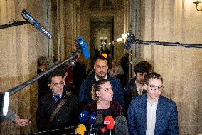 National Assembly - Politics after vote at Hall of Four Columns - Paris
