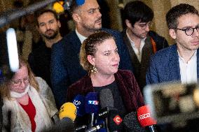 National Assembly - Politics after vote at Hall of Four Columns - Paris