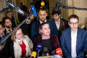 National Assembly - Politics after vote at Hall of Four Columns - Paris