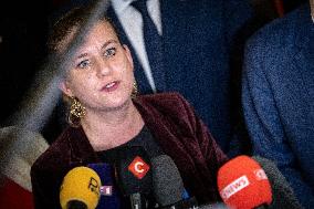 National Assembly - Politics after vote at Hall of Four Columns - Paris