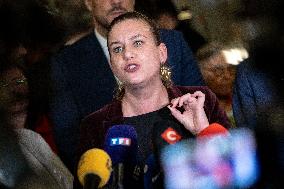 National Assembly - Politics after vote at Hall of Four Columns - Paris