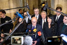 National Assembly - Politics after vote at Hall of Four Columns - Paris