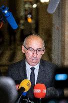 National Assembly - Politics after vote at Hall of Four Columns - Paris