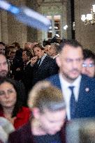 National Assembly - Politics after vote at Hall of Four Columns - Paris