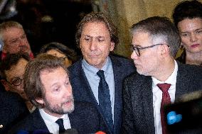 National Assembly - Politics after vote at Hall of Four Columns - Paris