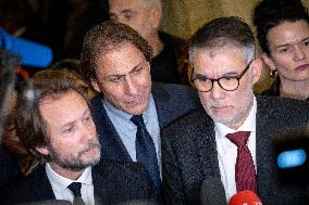 National Assembly - Politics after vote at Hall of Four Columns - Paris