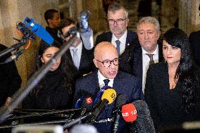 National Assembly - Politics after vote at Hall of Four Columns - Paris