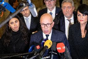 National Assembly - Politics after vote at Hall of Four Columns - Paris