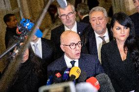 National Assembly - Politics after vote at Hall of Four Columns - Paris