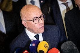 National Assembly - Politics after vote at Hall of Four Columns - Paris