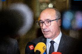 National Assembly - Politics after vote at Hall of Four Columns - Paris