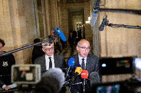 National Assembly - Politics after vote at Hall of Four Columns - Paris