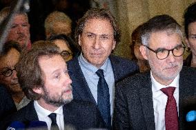 National Assembly - Politics after vote at Hall of Four Columns - Paris