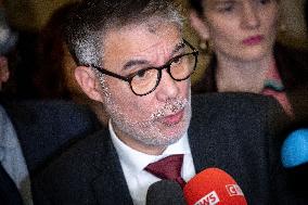 National Assembly - Politics after vote at Hall of Four Columns - Paris