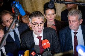 National Assembly - Politics after vote at Hall of Four Columns - Paris