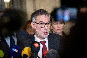 National Assembly - Politics after vote at Hall of Four Columns - Paris