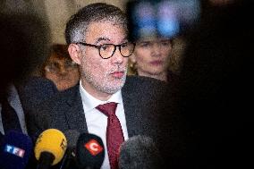 National Assembly - Politics after vote at Hall of Four Columns - Paris