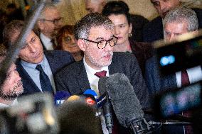 National Assembly - Politics after vote at Hall of Four Columns - Paris