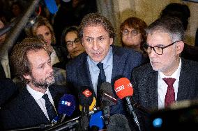 National Assembly - Politics after vote at Hall of Four Columns - Paris