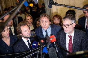 National Assembly - Politics after vote at Hall of Four Columns - Paris