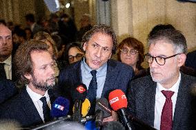 National Assembly - Politics after vote at Hall of Four Columns - Paris