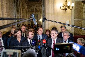 National Assembly - Politics after vote at Hall of Four Columns - Paris