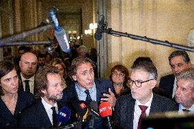 National Assembly - Politics after vote at Hall of Four Columns - Paris