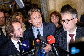 National Assembly - Politics after vote at Hall of Four Columns - Paris