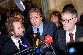 National Assembly - Politics after vote at Hall of Four Columns - Paris