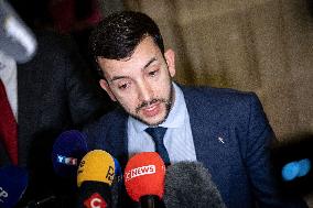 National Assembly - Politics after vote at Hall of Four Columns - Paris