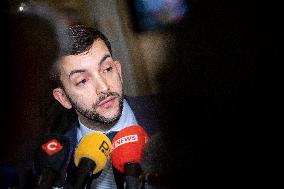 National Assembly - Politics after vote at Hall of Four Columns - Paris
