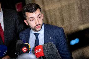 National Assembly - Politics after vote at Hall of Four Columns - Paris