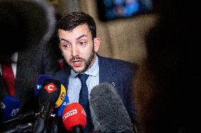 National Assembly - Politics after vote at Hall of Four Columns - Paris