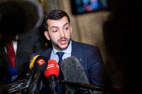 National Assembly - Politics after vote at Hall of Four Columns - Paris