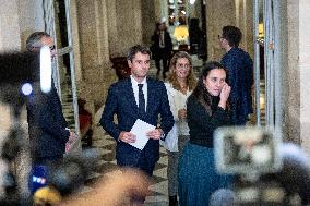 National Assembly - Politics after vote at Hall of Four Columns - Paris