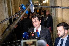 National Assembly - Politics after vote at Hall of Four Columns - Paris