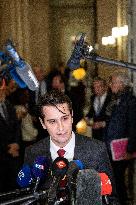 National Assembly - Politics after vote at Hall of Four Columns - Paris